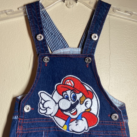 Super Mario Denim Toddler sz 2 Overalls - Picture 4 of 7